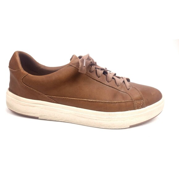 Kizik Vegas Leather Casual Lace Up Hands Free Sneakers Brown Size M 12 W 13.5